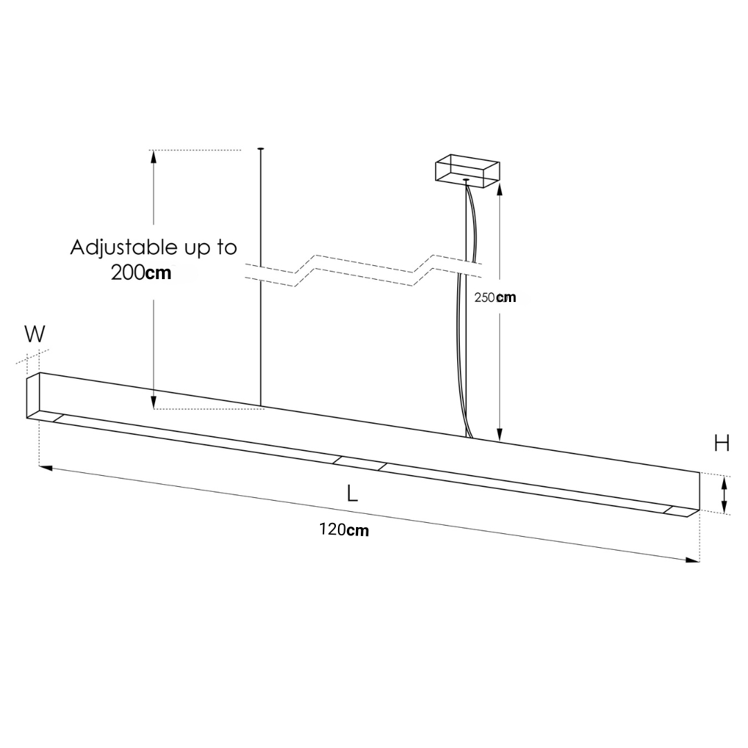 PHAEDRA DARK Wood Linear Light